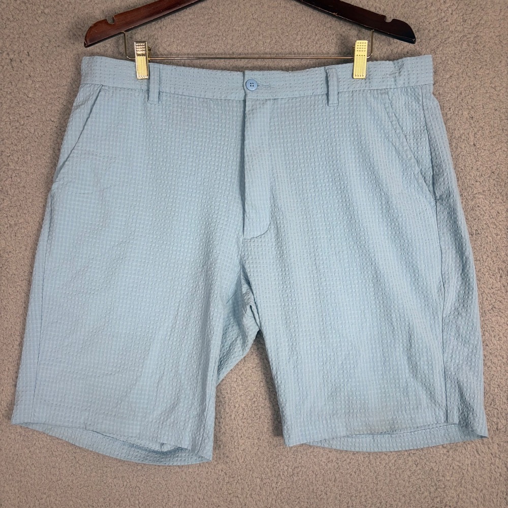 FootJoy Shorts Mens 38 Blue Golf Seersucker Textured Performance W38 1428882